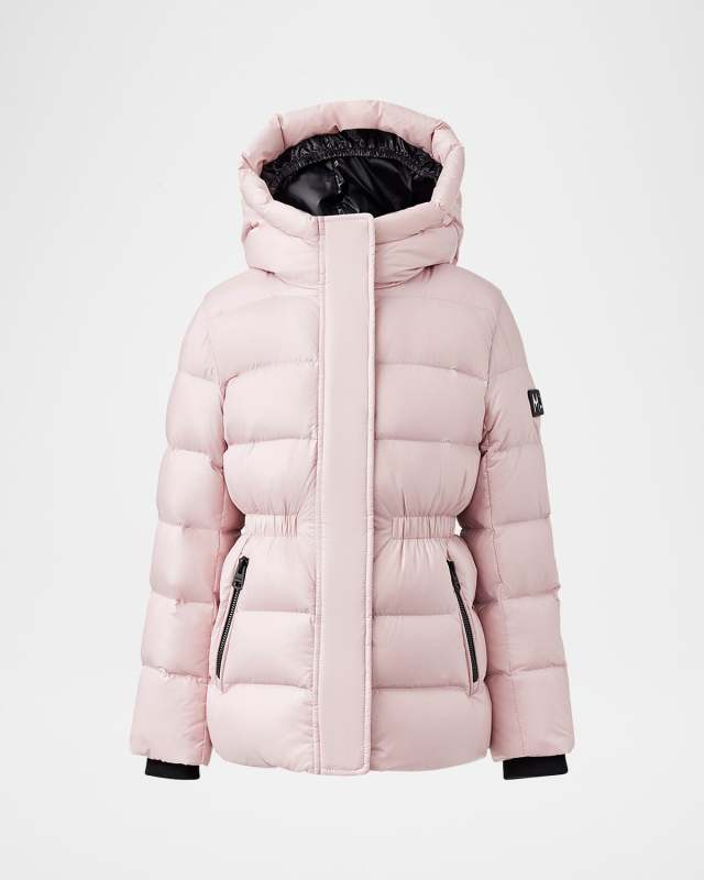 Girl's Alannis Medium Down Logo-Print Parka, Size 2-6